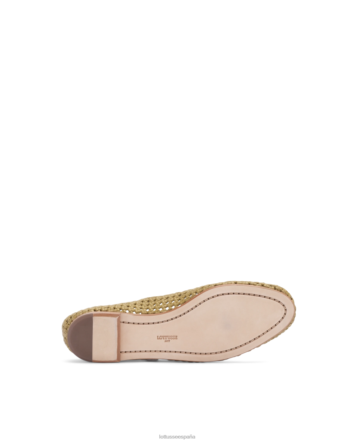 Lottusse bailarinas delice de piel y malla de cordero verde oliva mujer calzado V40NX294