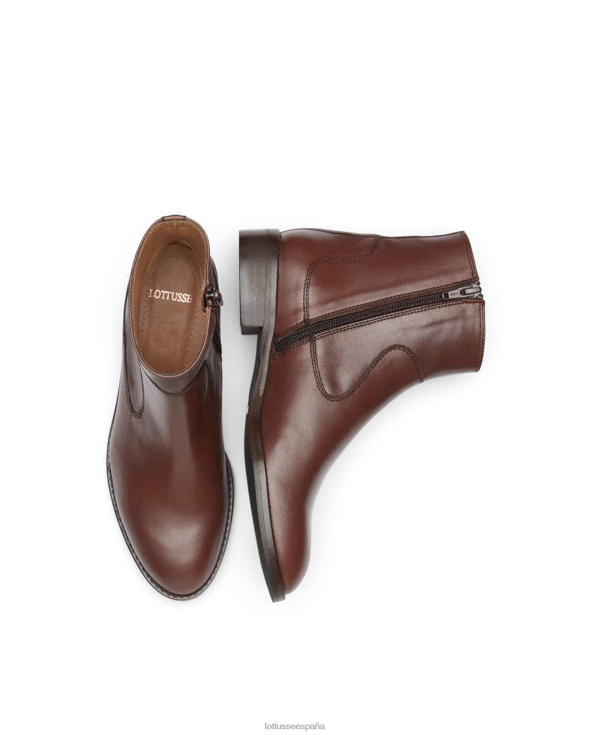 Lottusse botines claire lisos de becerro moca mujer calzado V40NX401