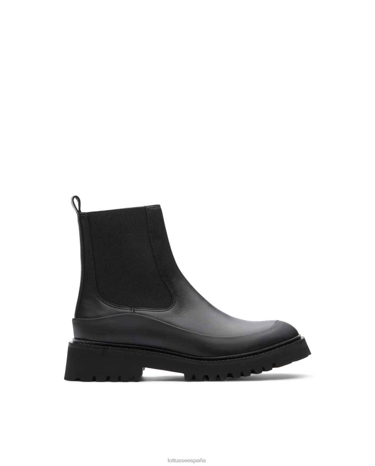 Lottusse botines covent de becerro con acabado de goma negro mujer calzado V40NX405