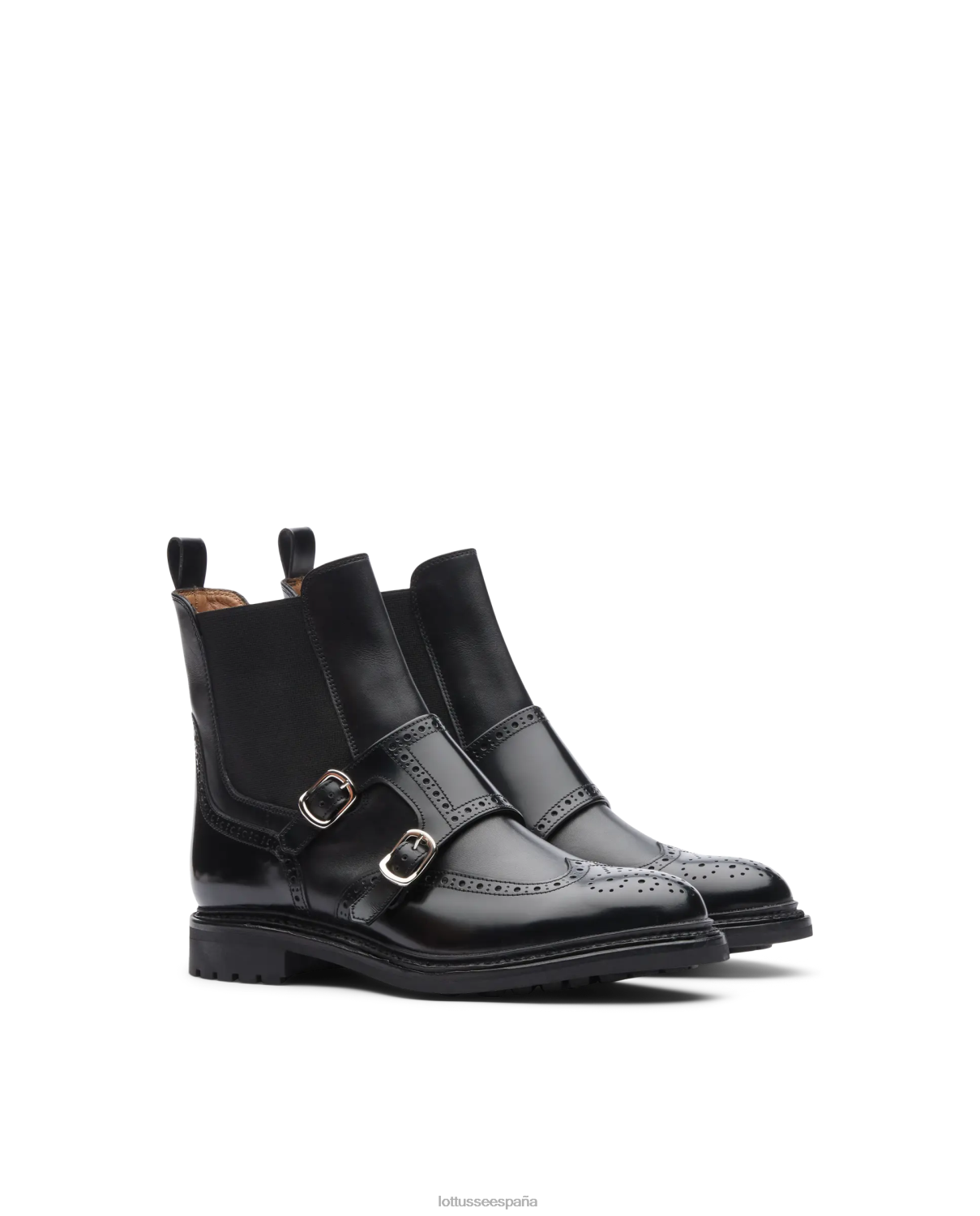 Lottusse botines walton de becerro pulido binder negro mujer calzado V40NX201