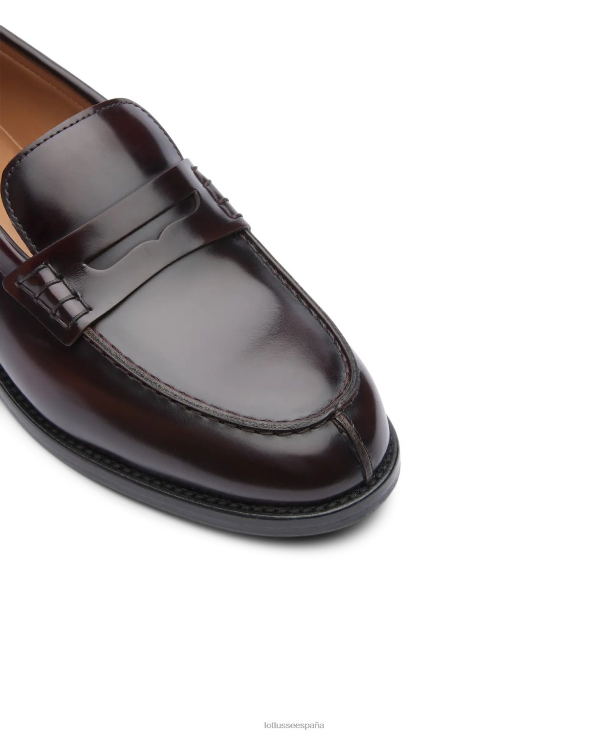 Lottusse mocasines Chris de becerro pulido granate mujer calzado V40NX392