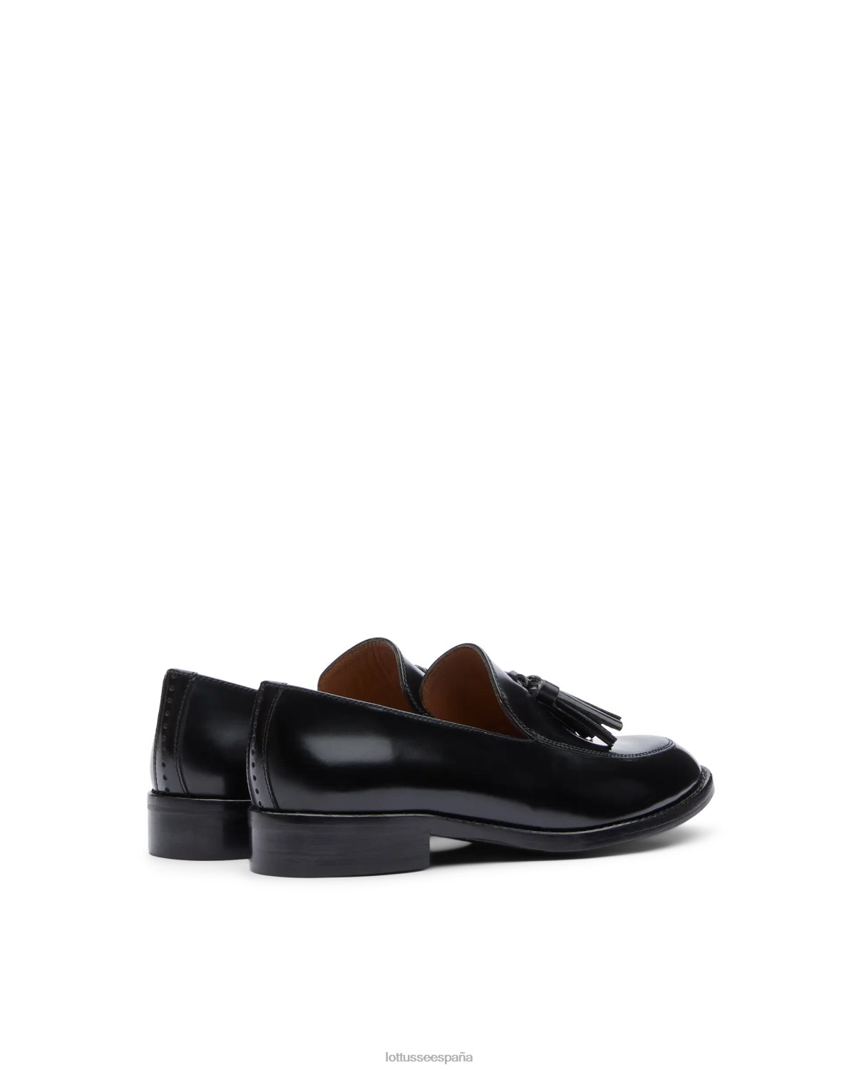 Lottusse mocasines Claire de becerro pulido negro mujer calzado V40NX397