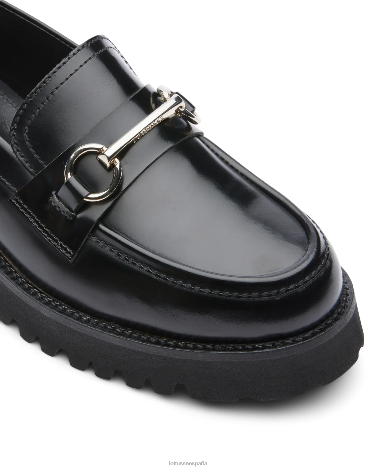 Lottusse mocasines covent de becerro pulido negro mujer calzado V40NX403