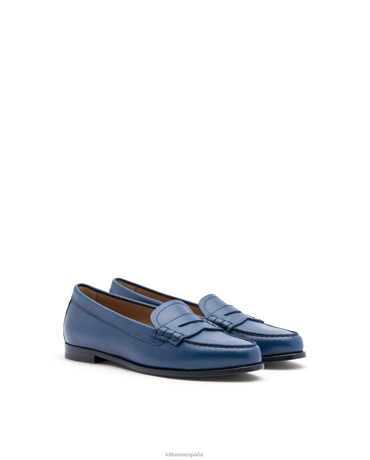 Lottusse mocasines de becerro con sello Liberty Safian azul marino mujer calzado V40NX240