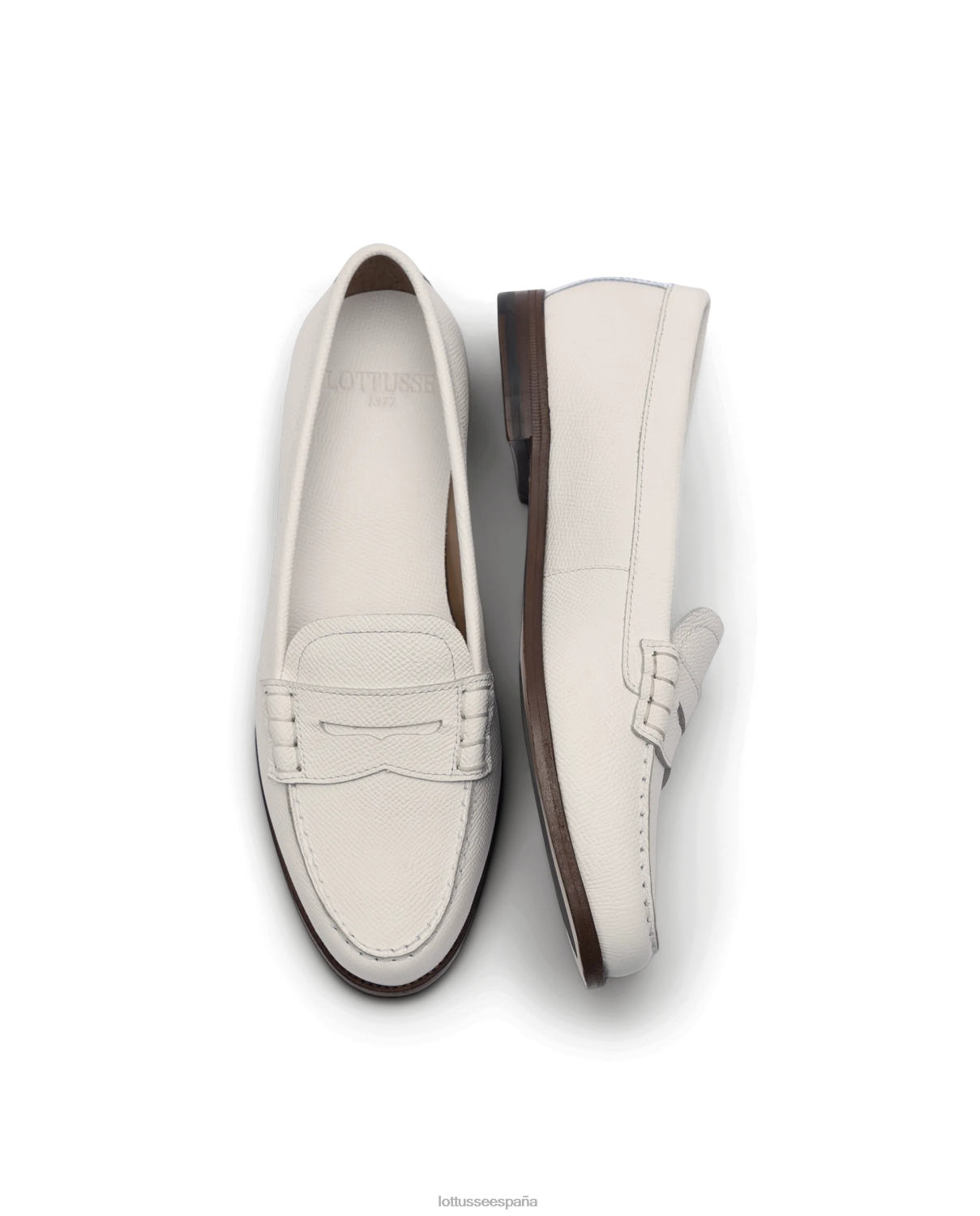 Lottusse mocasines de becerro con sello Liberty Safian blanquecino mujer calzado V40NX237