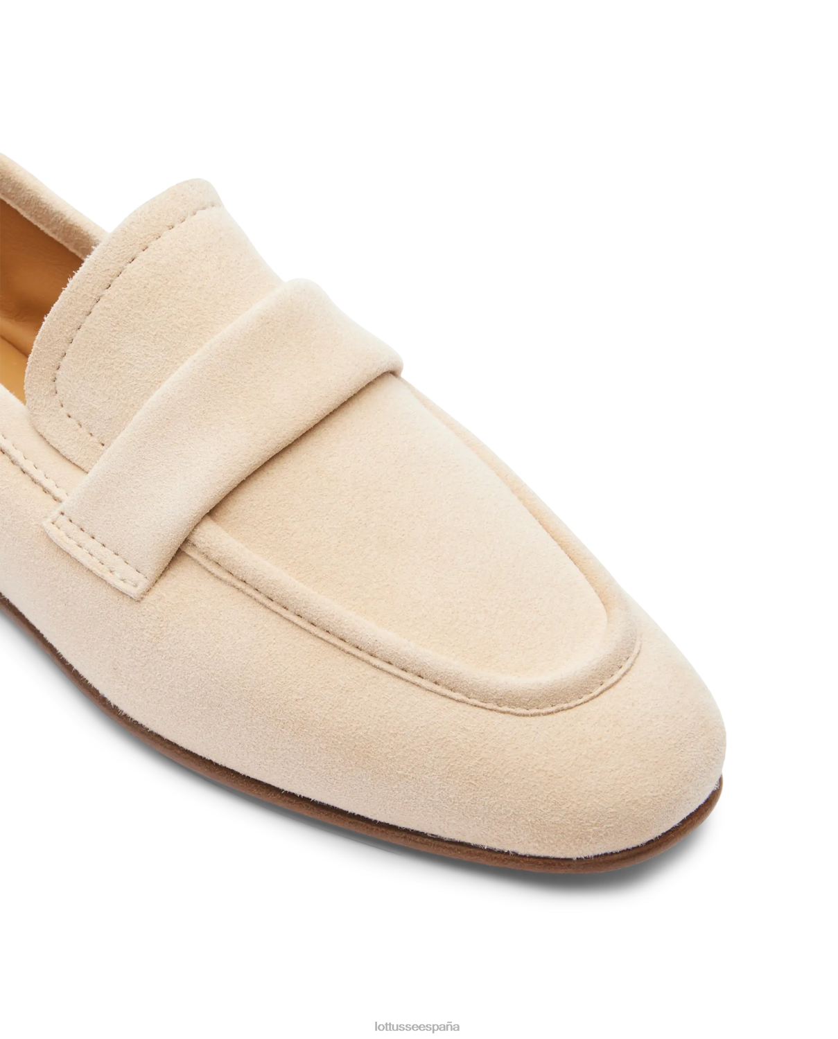 Lottusse mocasines goya de ante de cabra blanquecino mujer calzado V40NX410