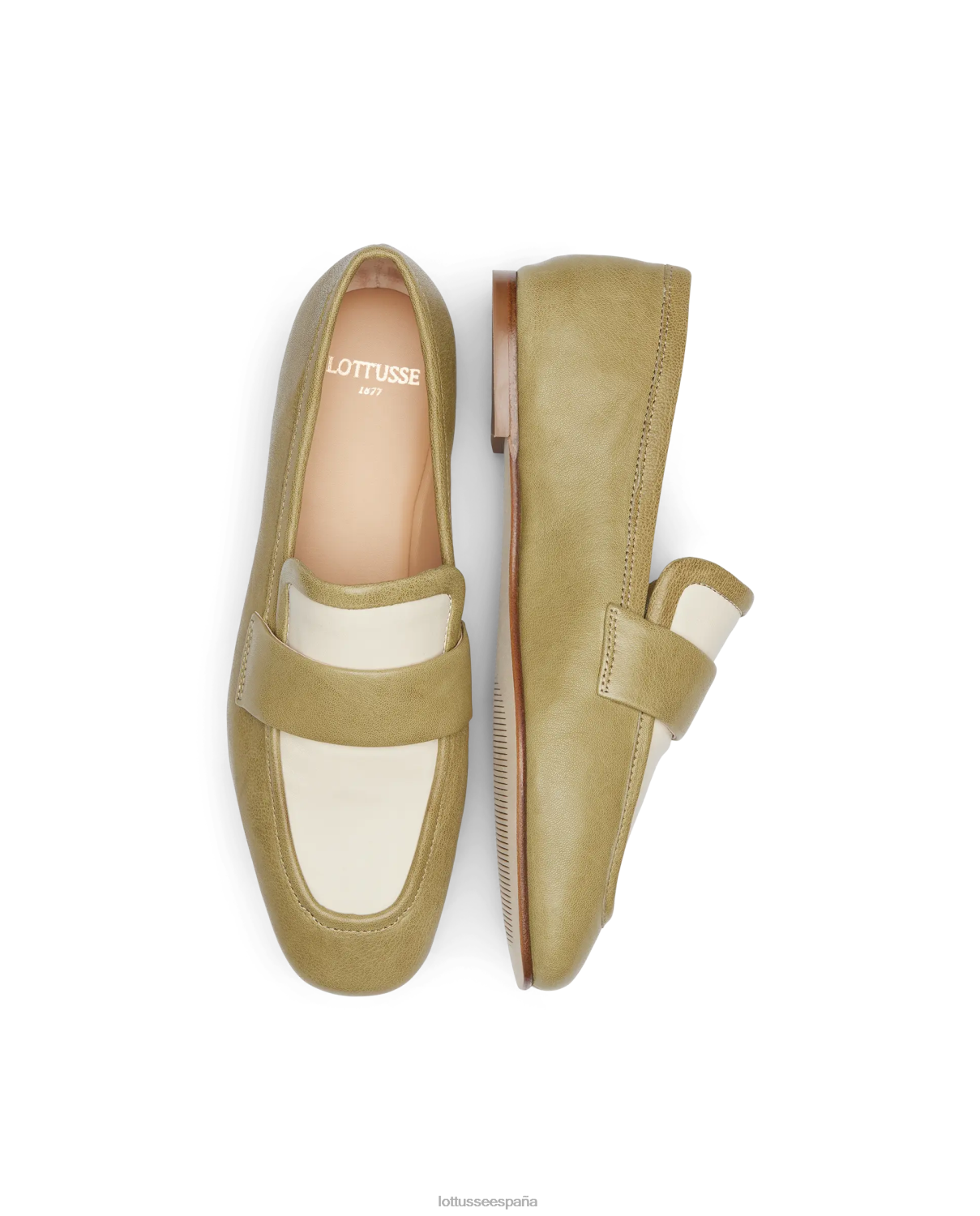 Lottusse mocasines goya de cordero verde mujer calzado V40NX280