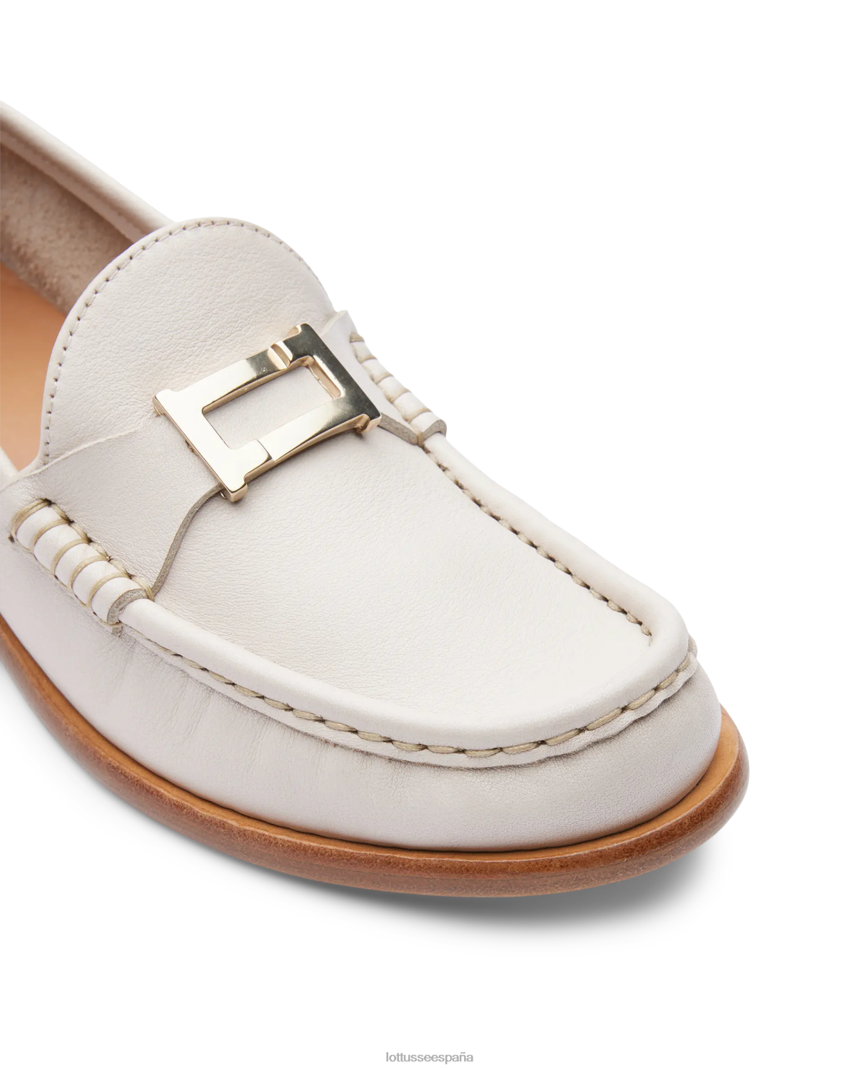 Lottusse mocasines lara de becerro suave blanquecino mujer calzado V40NX235