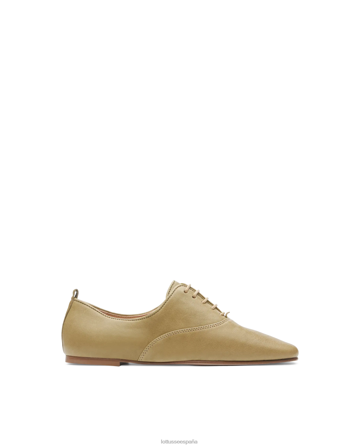 Lottusse Goya Oxford de cordero lavado brillante verde oliva mujer calzado V40NX274