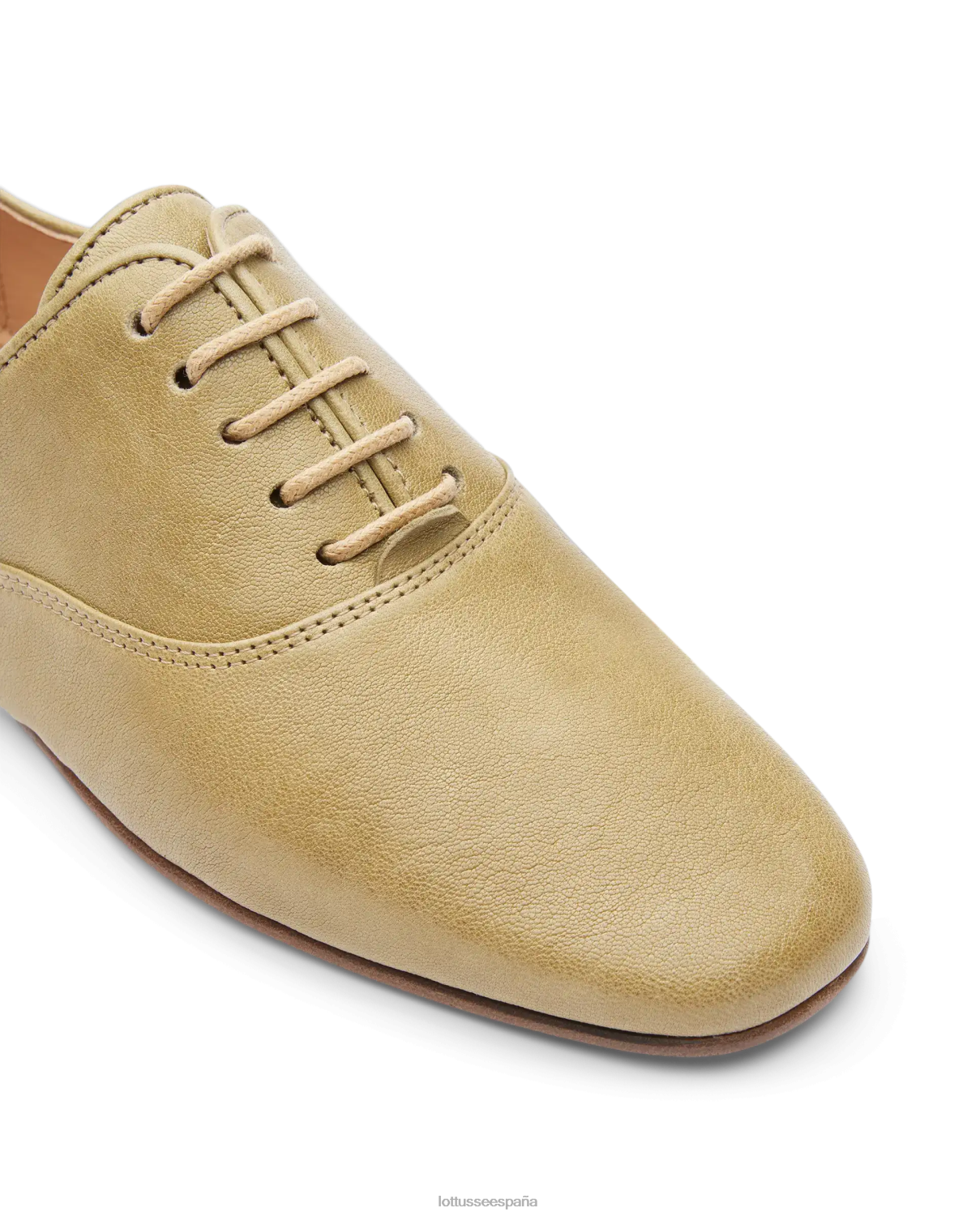 Lottusse Goya Oxford de cordero lavado brillante verde oliva mujer calzado V40NX274