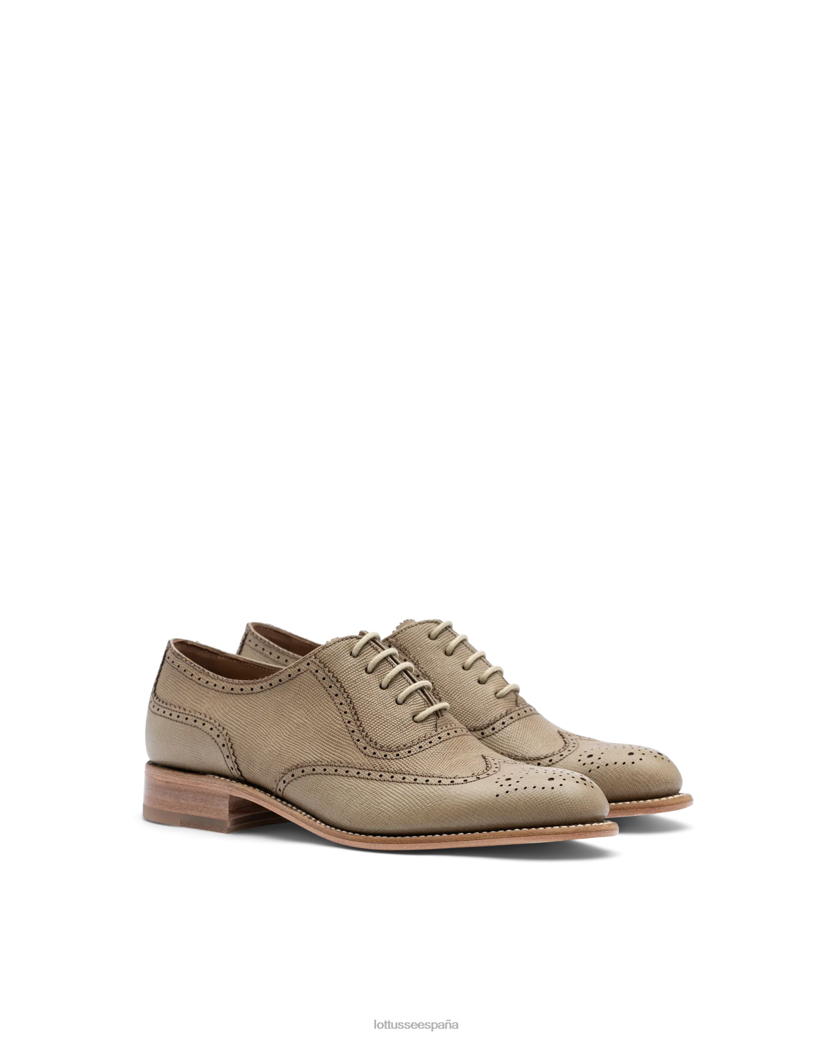 Lottusse cambridge becerro tejus relieve oxford verde oliva mujer calzado V40NX211