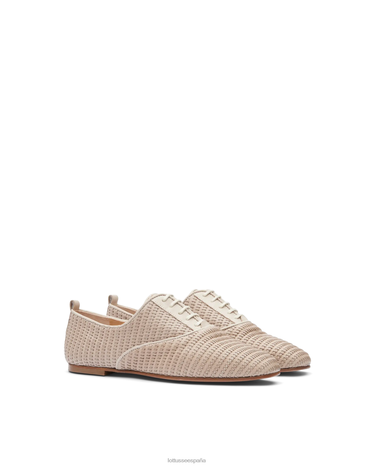 Lottusse goya becerro malla cuero oxford blanquecino mujer calzado V40NX270