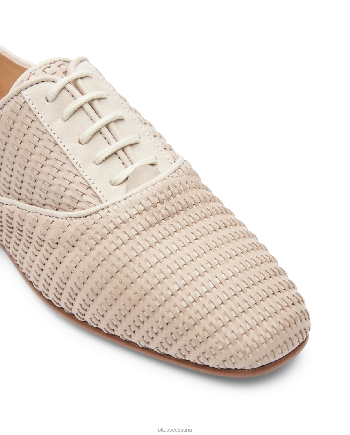 Lottusse goya becerro malla cuero oxford blanquecino mujer calzado V40NX270