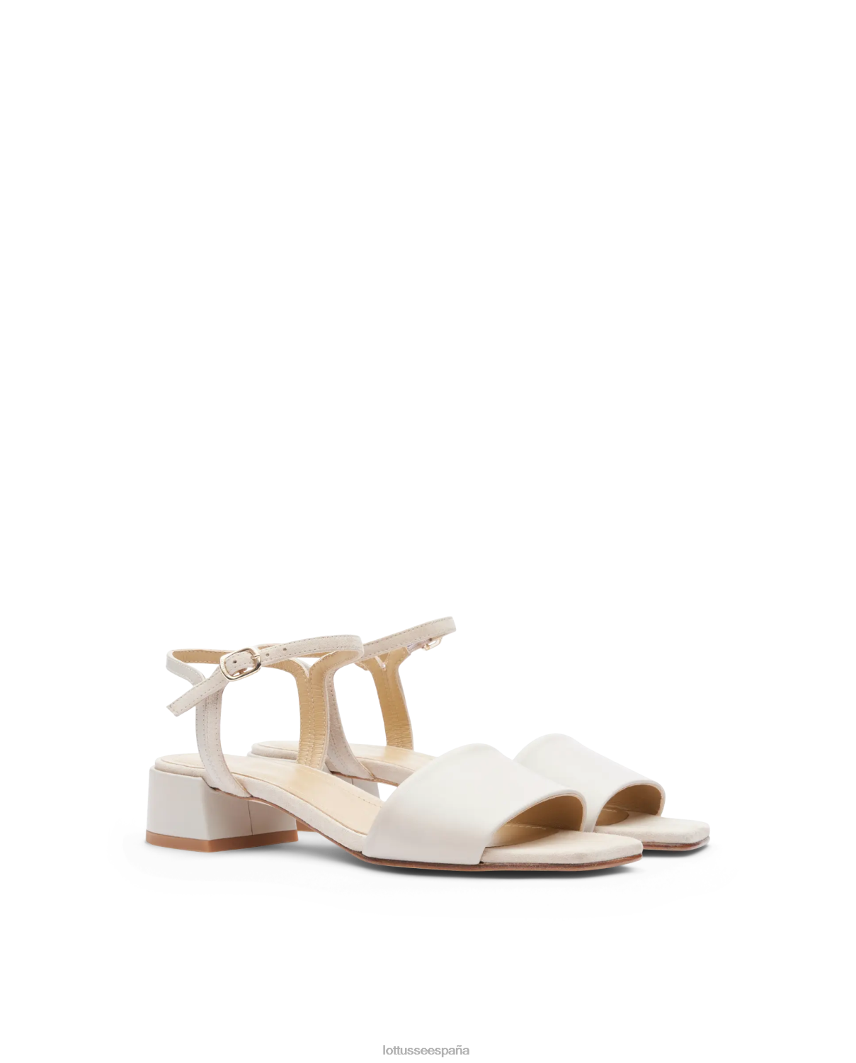 Lottusse sandalias carla lisas de becerro beige mujer calzado V40NX228
