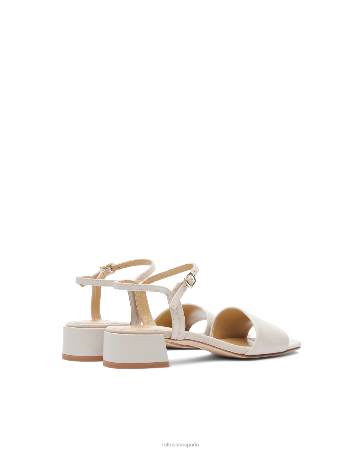 Lottusse sandalias carla lisas de becerro beige mujer calzado V40NX228