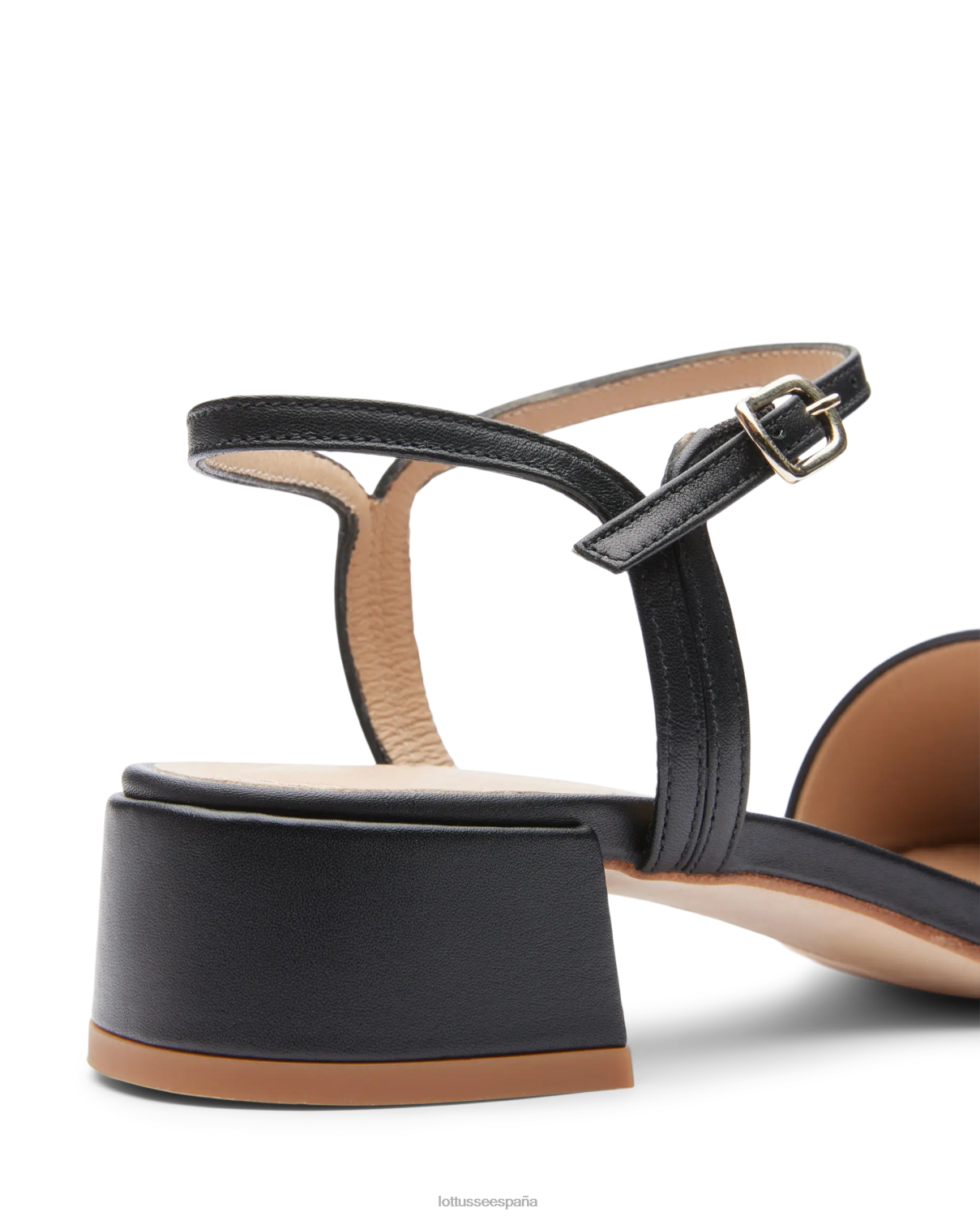 Lottusse sandalias carla lisas de becerro negro mujer calzado V40NX227