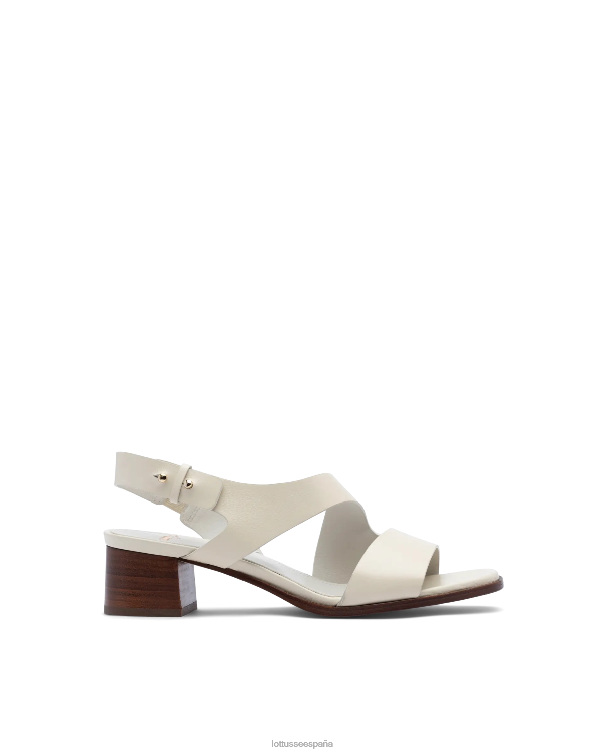 Lottusse sandalias de piel de becerro lisas nylo blanquecino mujer calzado V40NX257