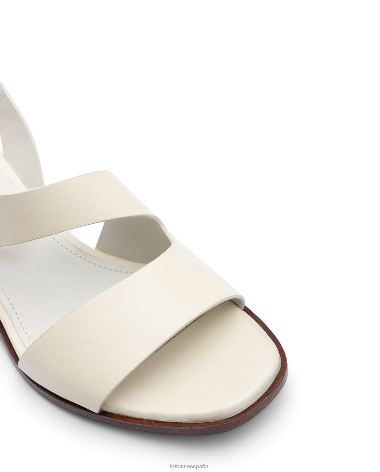 Lottusse sandalias de piel de becerro lisas nylo blanquecino mujer calzado V40NX257