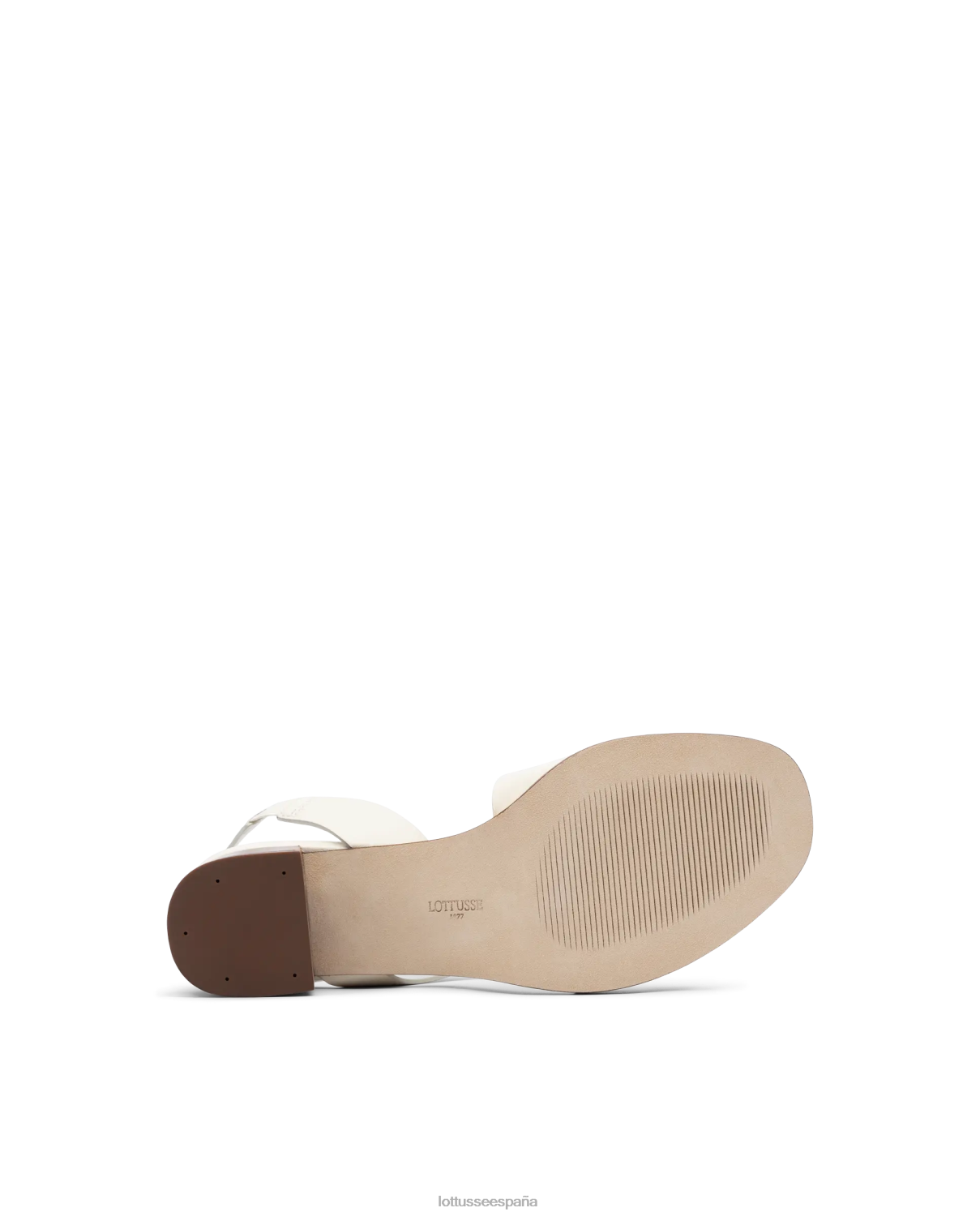 Lottusse sandalias de piel de becerro lisas nylo blanquecino mujer calzado V40NX257