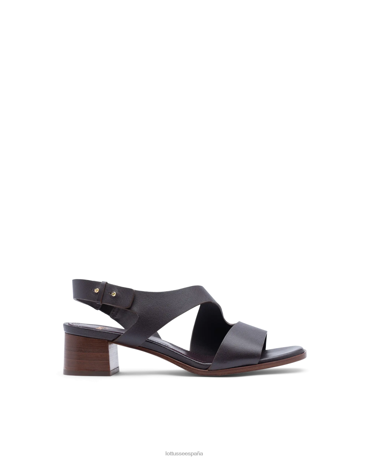 Lottusse sandalias de piel de becerro lisas nylo granate mujer calzado V40NX258