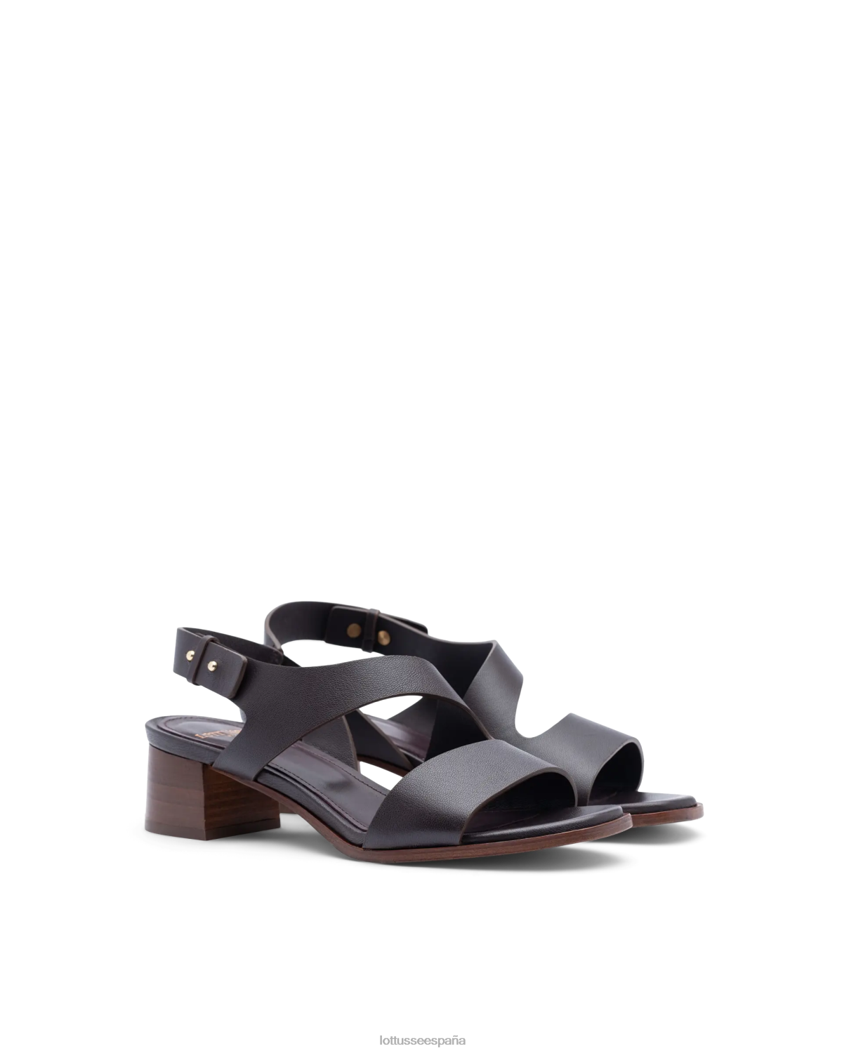 Lottusse sandalias de piel de becerro lisas nylo granate mujer calzado V40NX258