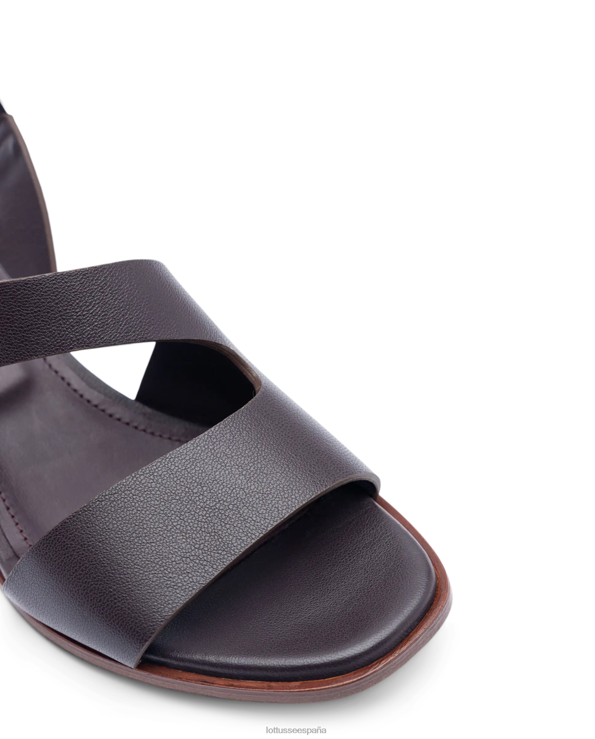 Lottusse sandalias de piel de becerro lisas nylo granate mujer calzado V40NX258