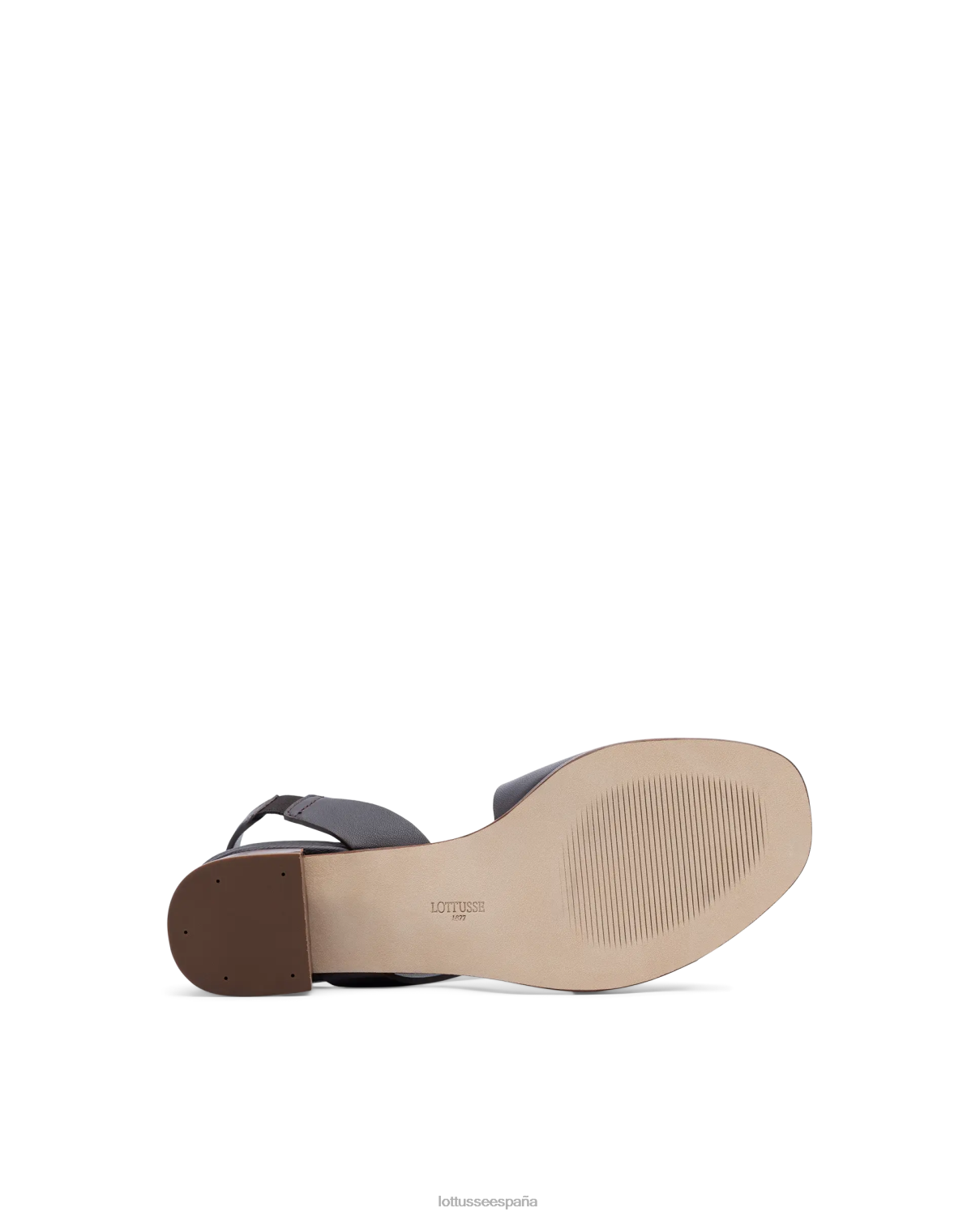 Lottusse sandalias de piel de becerro lisas nylo granate mujer calzado V40NX258