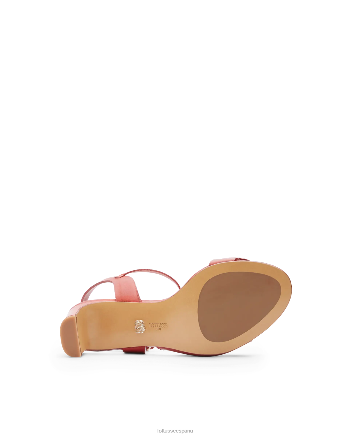 Lottusse sandalias smithson crust anilin de becerro rojo mujer calzado V40NX220
