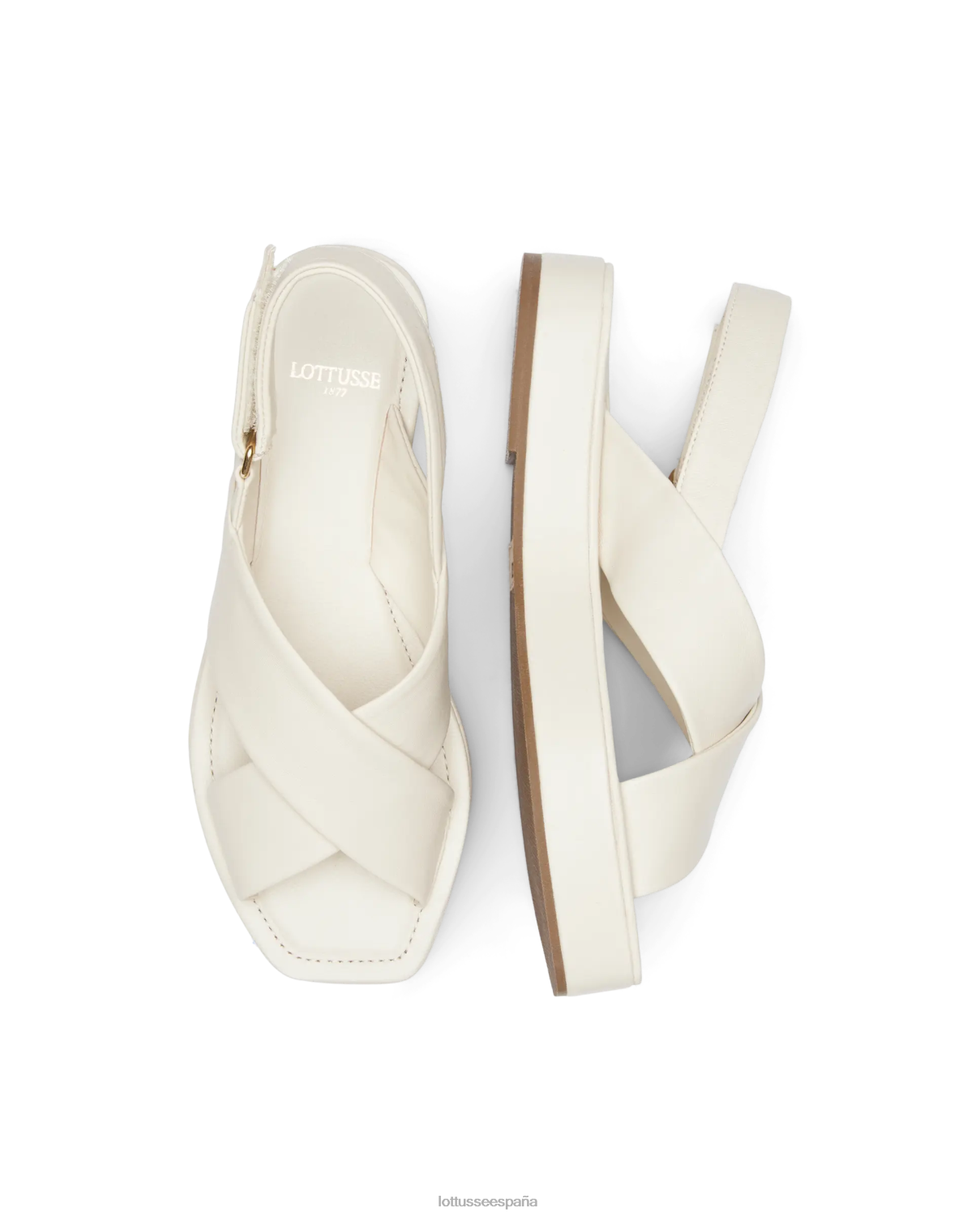 Lottusse sandalias steffy de cordero suave blanquecino mujer calzado V40NX261