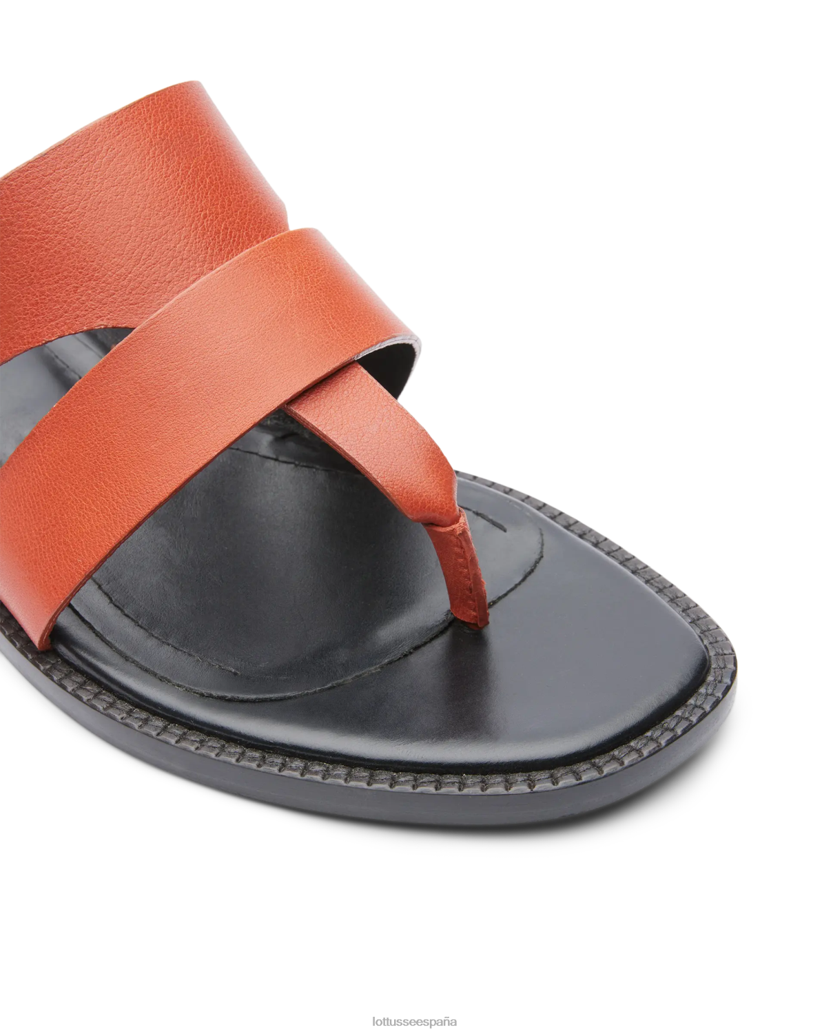 Lottusse sandalias vaqueta becerro etnicas rojo mujer calzado V40NX248
