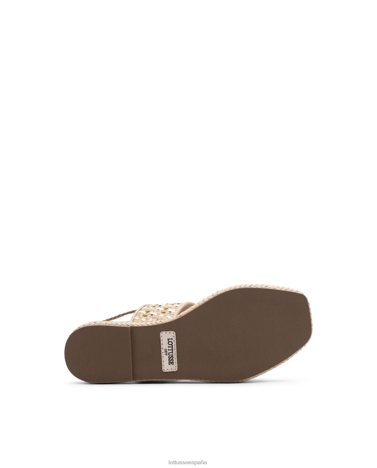 Lottusse sandalias de cabra trenzadas especiales blanquecino mujer calzado V40NX321