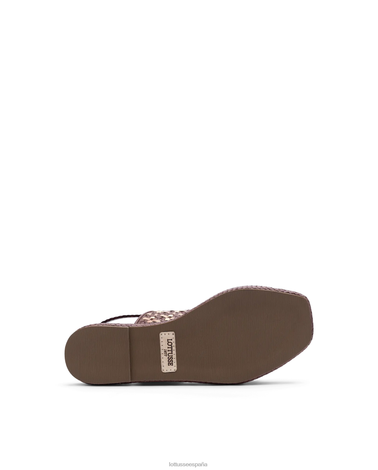 Lottusse sandalias de cabra trenzadas especiales granate mujer calzado V40NX322