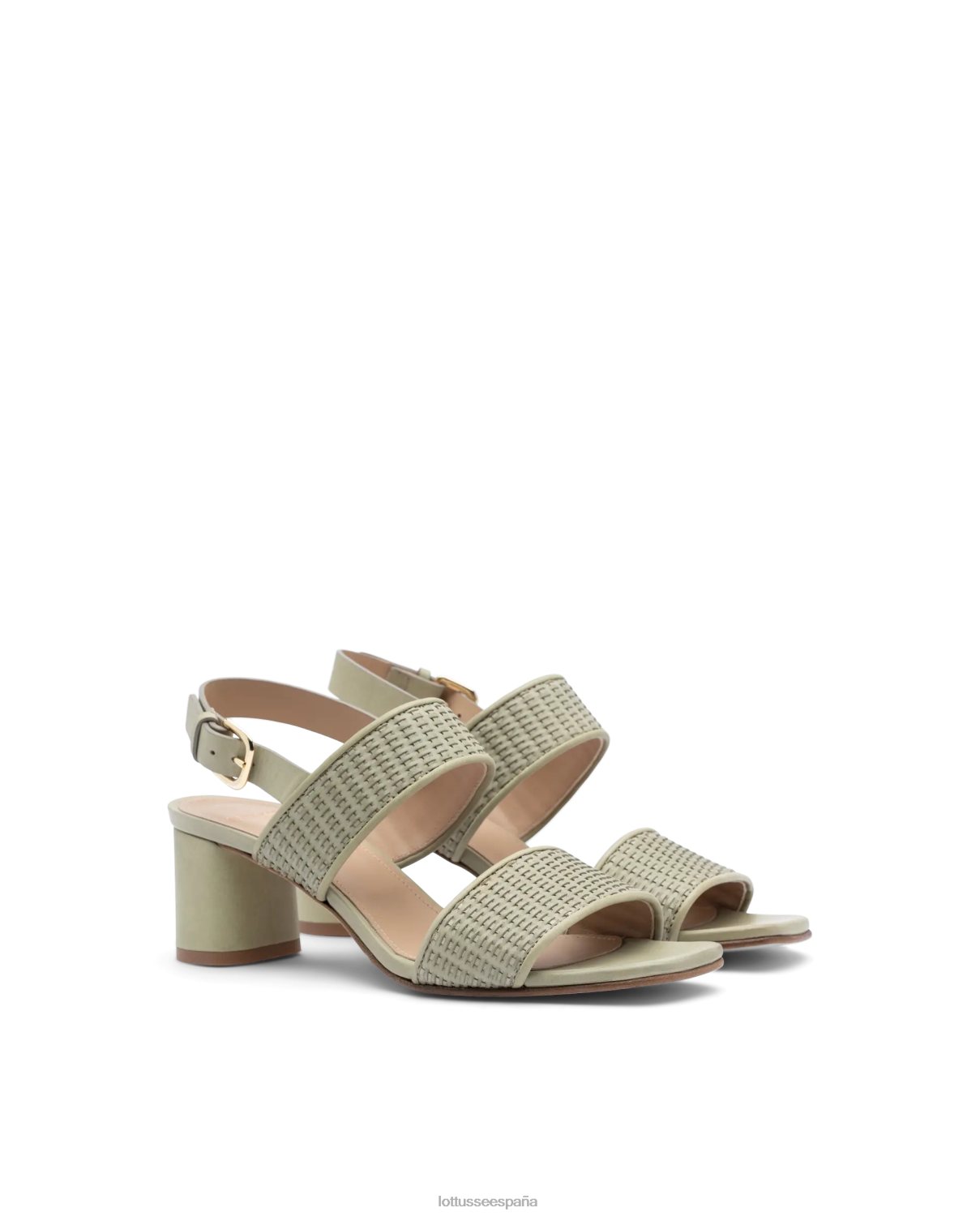 Lottusse sandalias nicole de cabra trenzadas verde oliva mujer calzado V40NX288