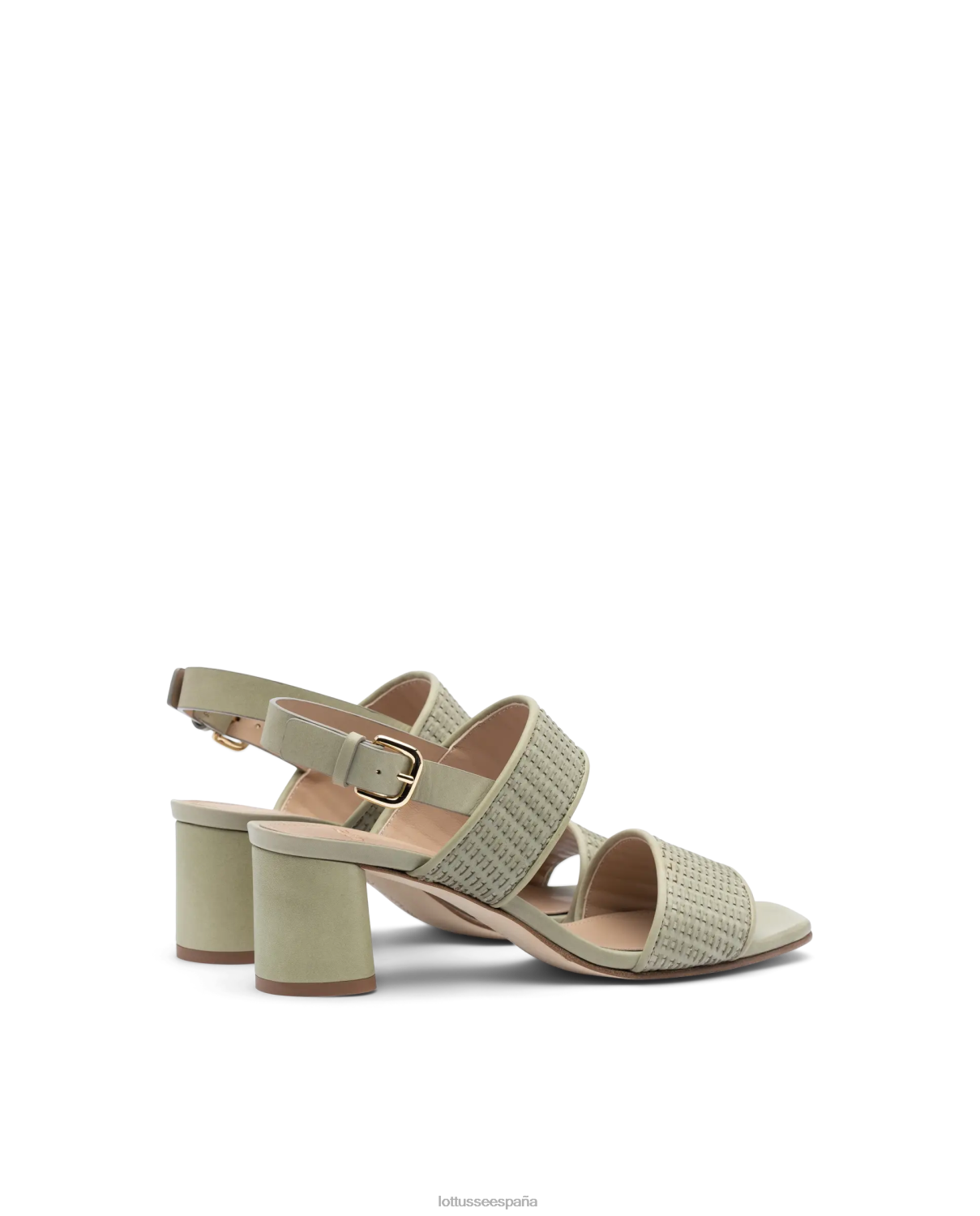 Lottusse sandalias nicole de cabra trenzadas verde oliva mujer calzado V40NX288