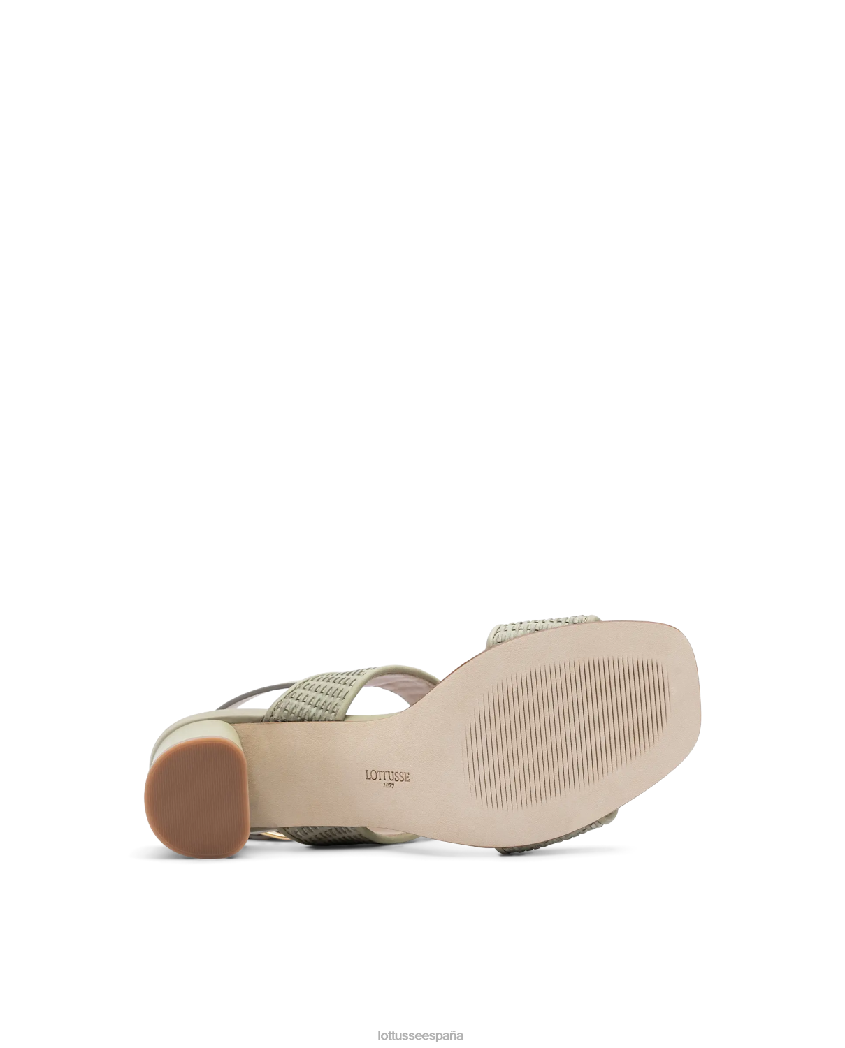Lottusse sandalias nicole de cabra trenzadas verde oliva mujer calzado V40NX288
