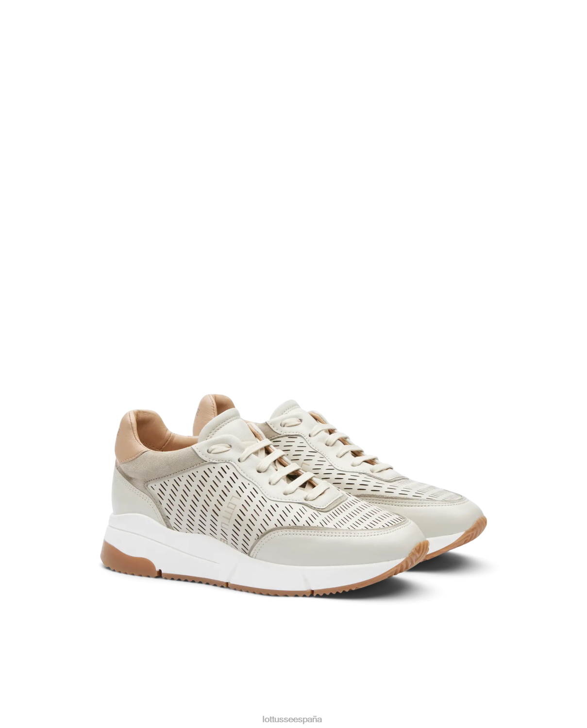 Lottusse zapatillas diana de pantorrilla suave blanquecino mujer calzado V40NX304
