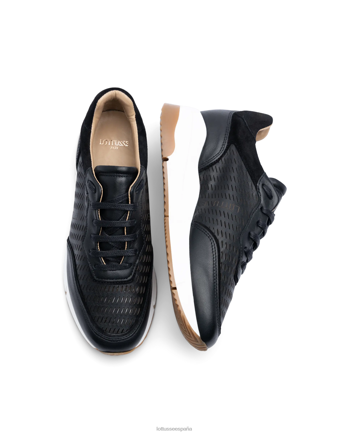 Lottusse zapatillas diana de pantorrilla suave negro mujer calzado V40NX208