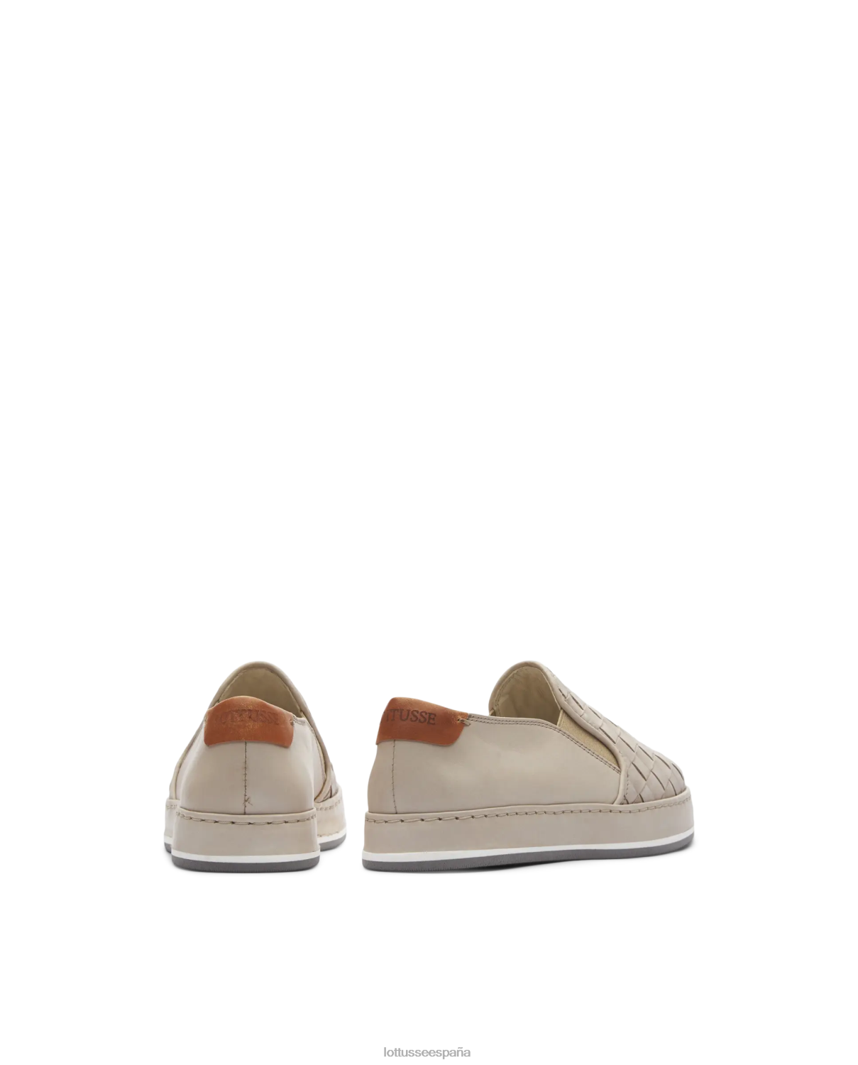 Lottusse zapatillas libby de piel y malla de cordero blanquecino mujer calzado V40NX308