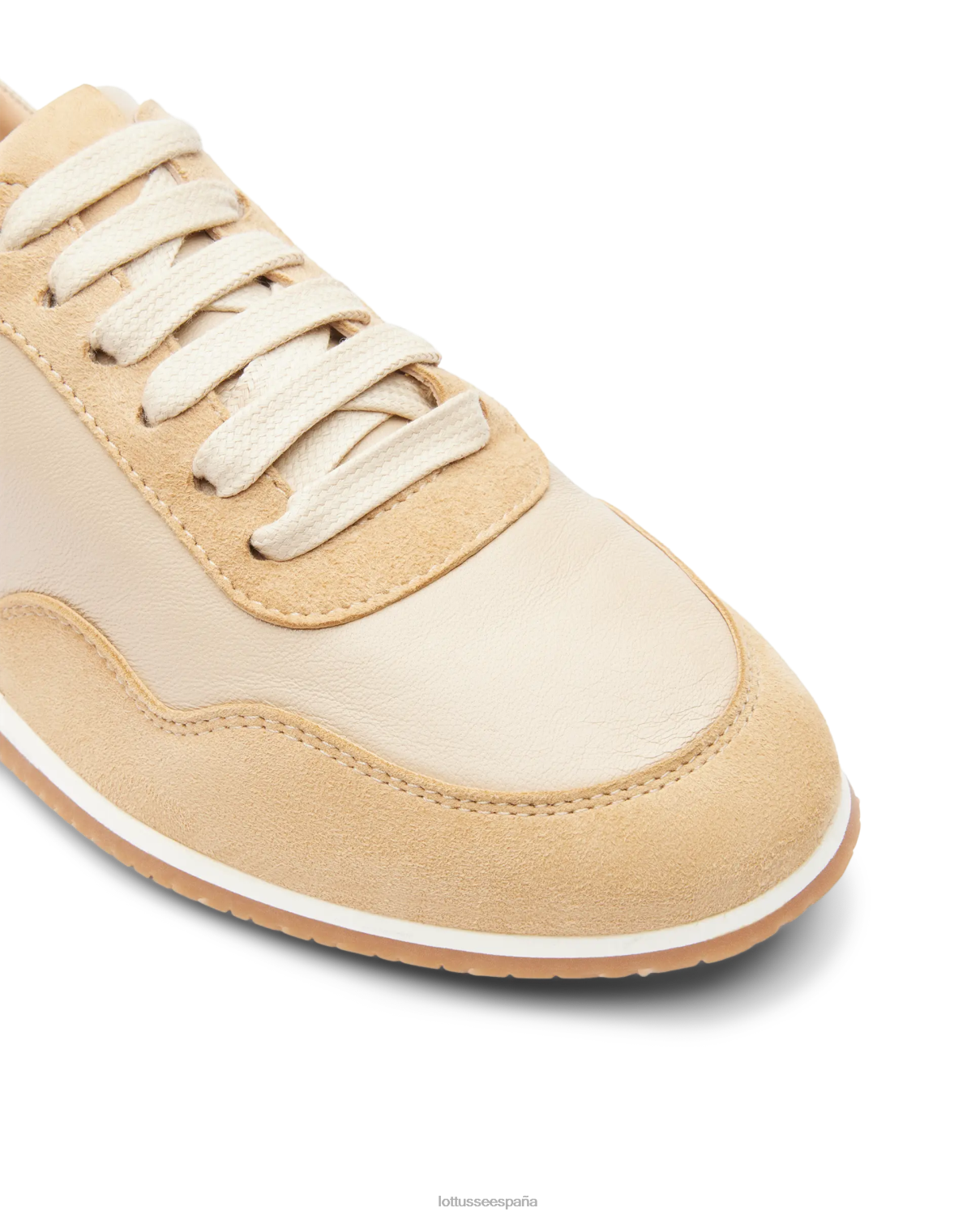 Lottusse zapatillas mancor de gamuza beige mujer calzado V40NX298