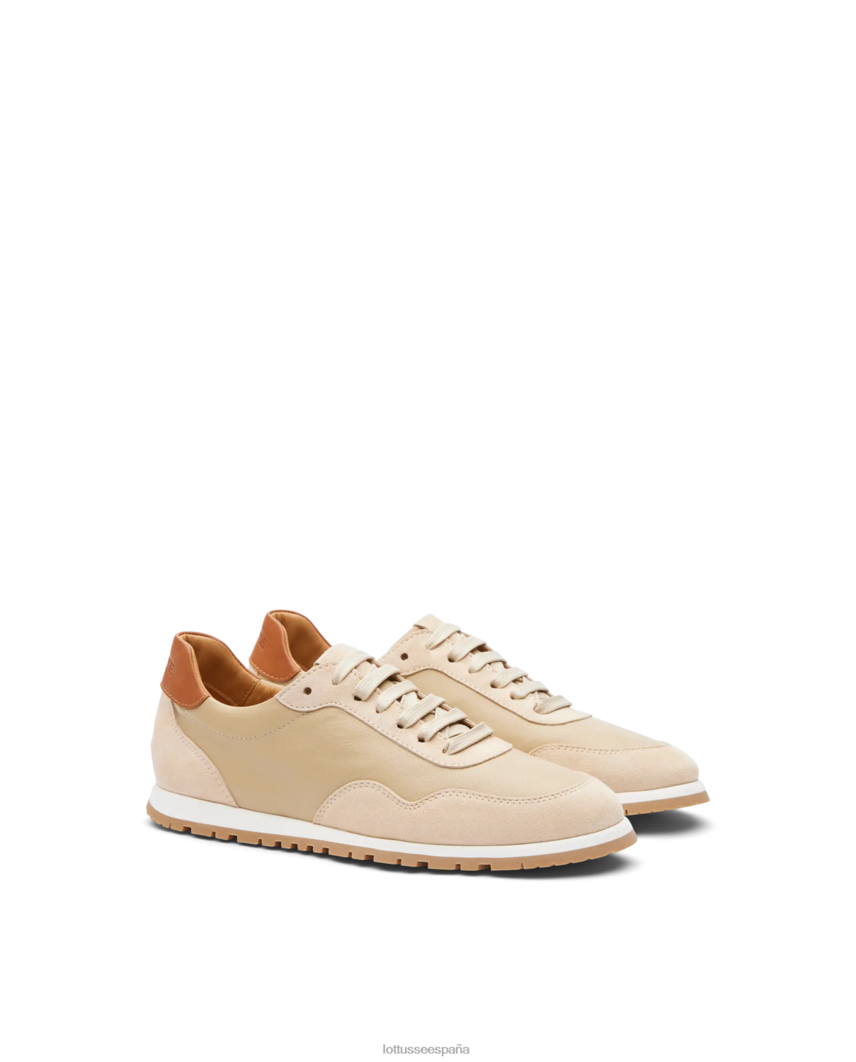Lottusse zapatillas mancor de gamuza beige mujer calzado V40NX415