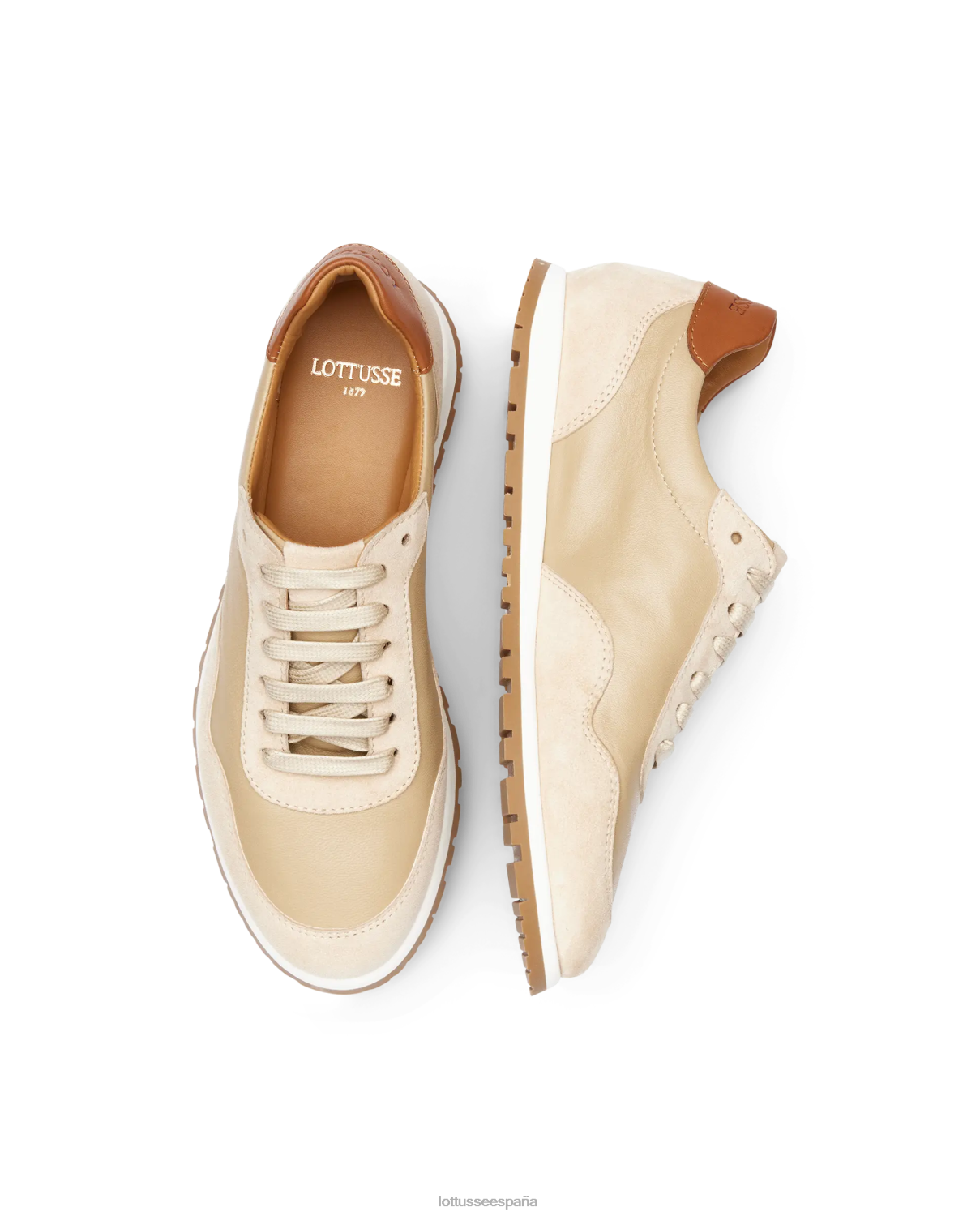 Lottusse zapatillas mancor de gamuza beige mujer calzado V40NX415