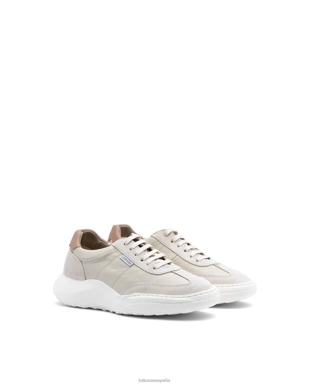 Lottusse zapatillas trotter de ante blanco mujer calzado V40NX416
