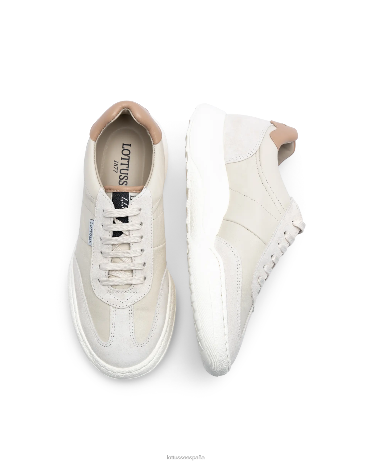 Lottusse zapatillas trotter de ante blanco mujer calzado V40NX416