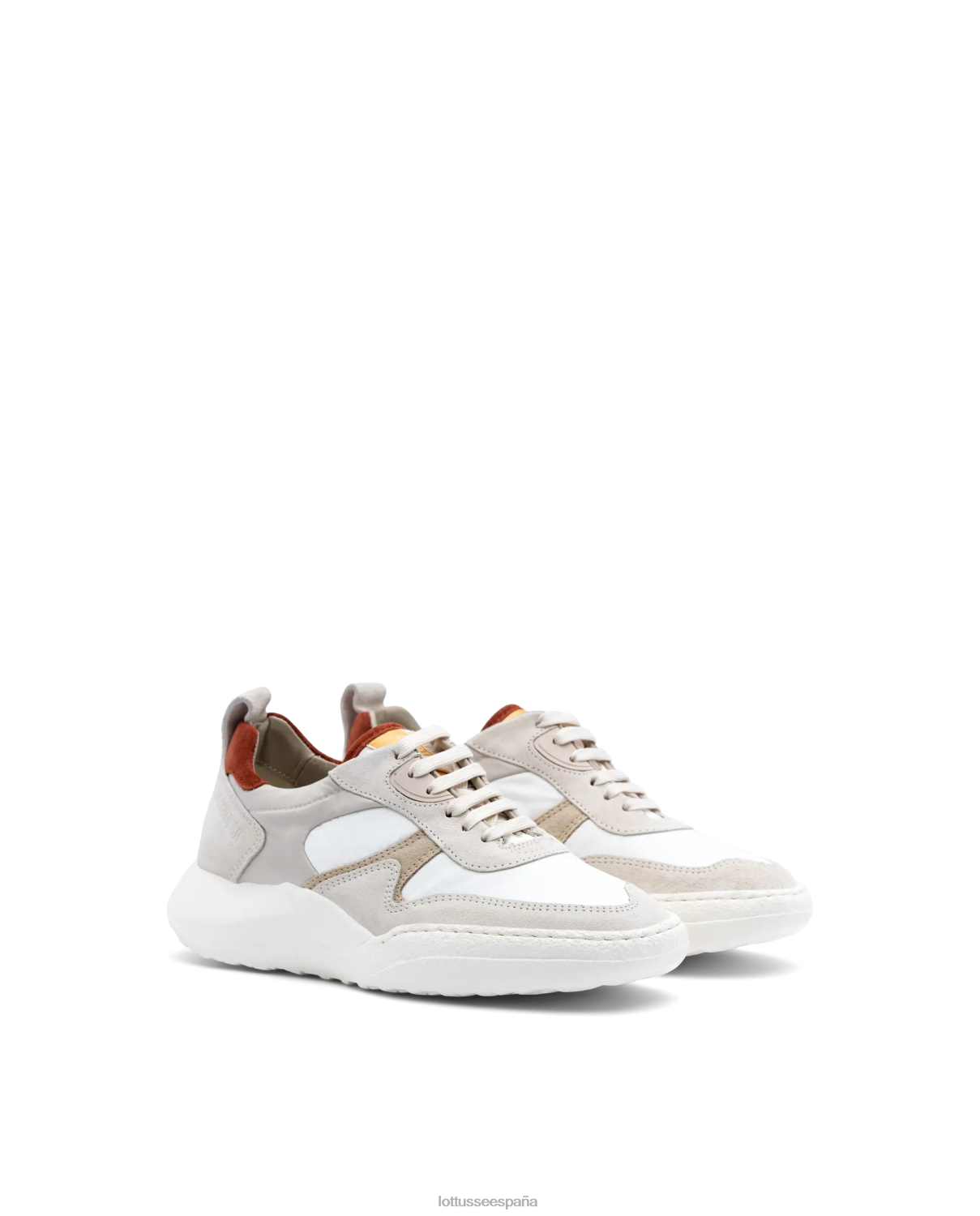 Lottusse zapatillas trotter de ante blanquecino mujer calzado V40NX418