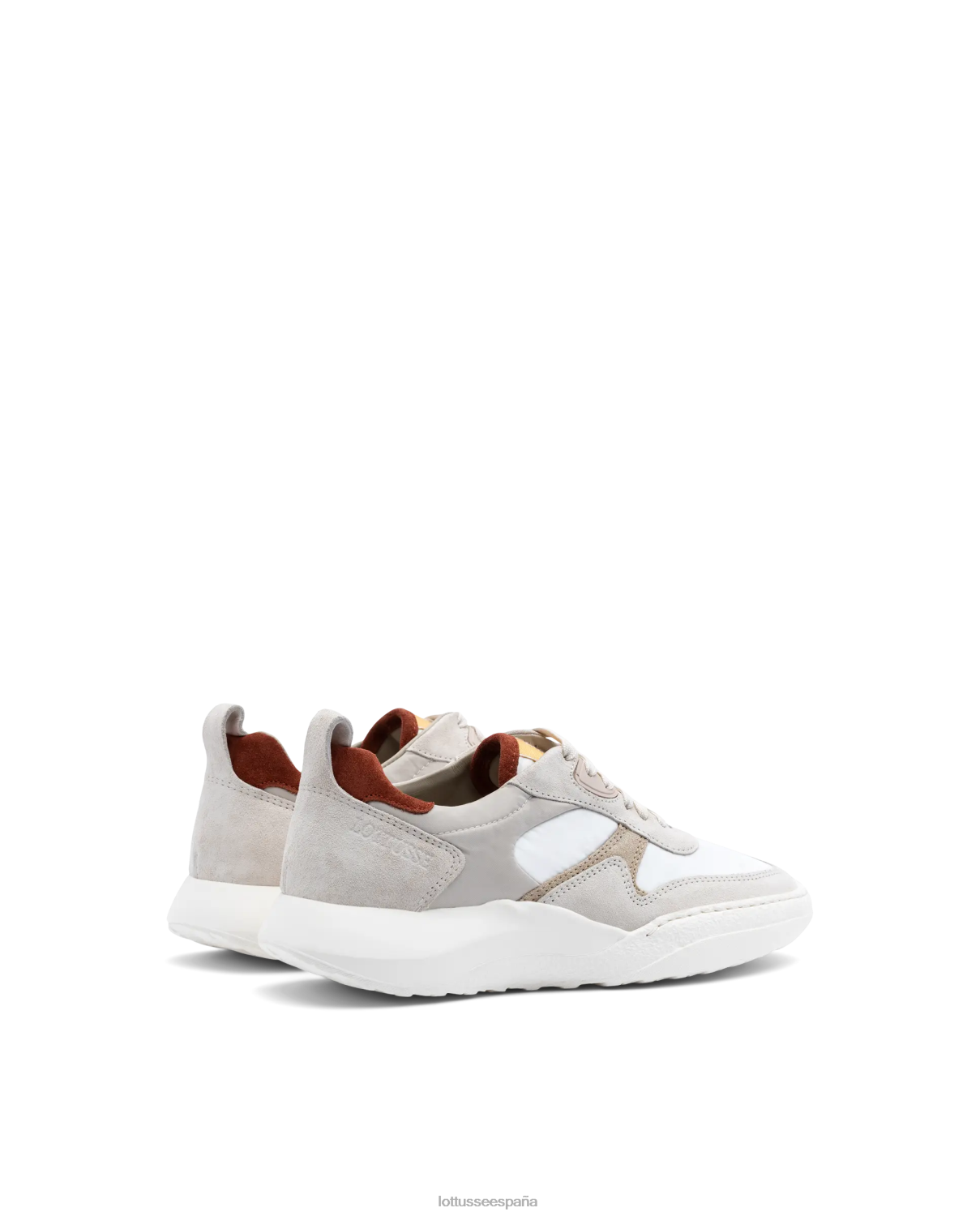 Lottusse zapatillas trotter de ante blanquecino mujer calzado V40NX418