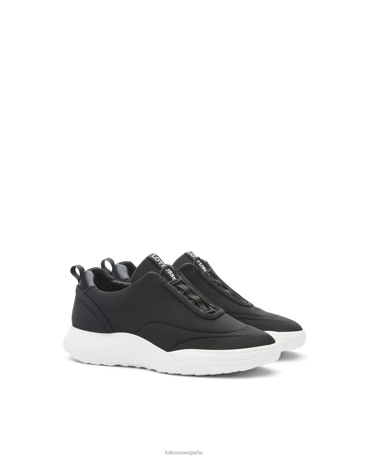 Lottusse zapatillas trotter de tejido de neopreno negro mujer calzado V40NX417