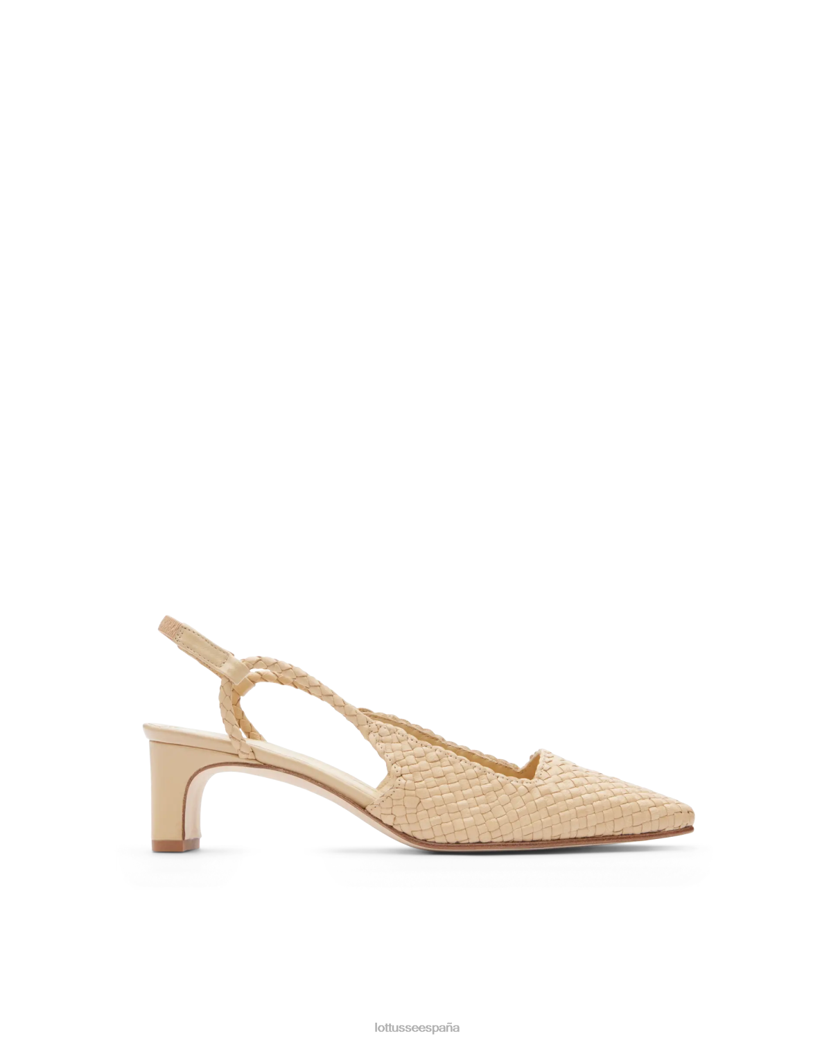 Lottusse zapatos de tacón de piel de cordero de verano beige mujer calzado V40NX311