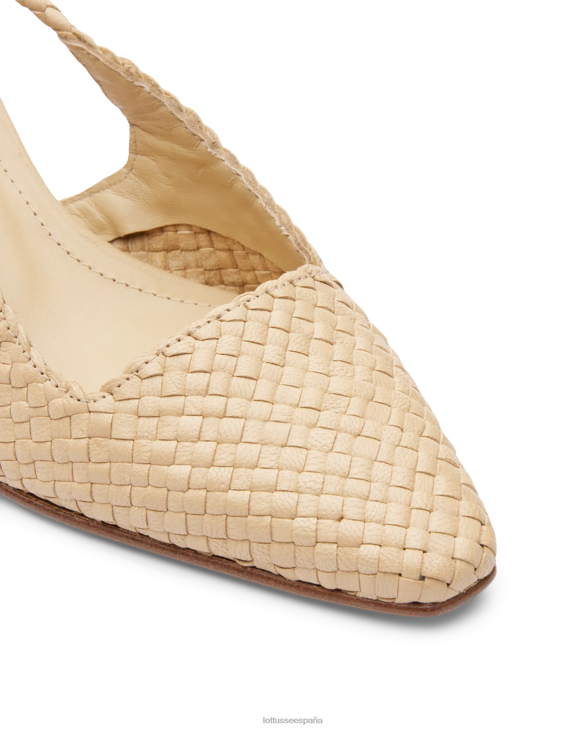 Lottusse zapatos de tacón de piel de cordero de verano beige mujer calzado V40NX311