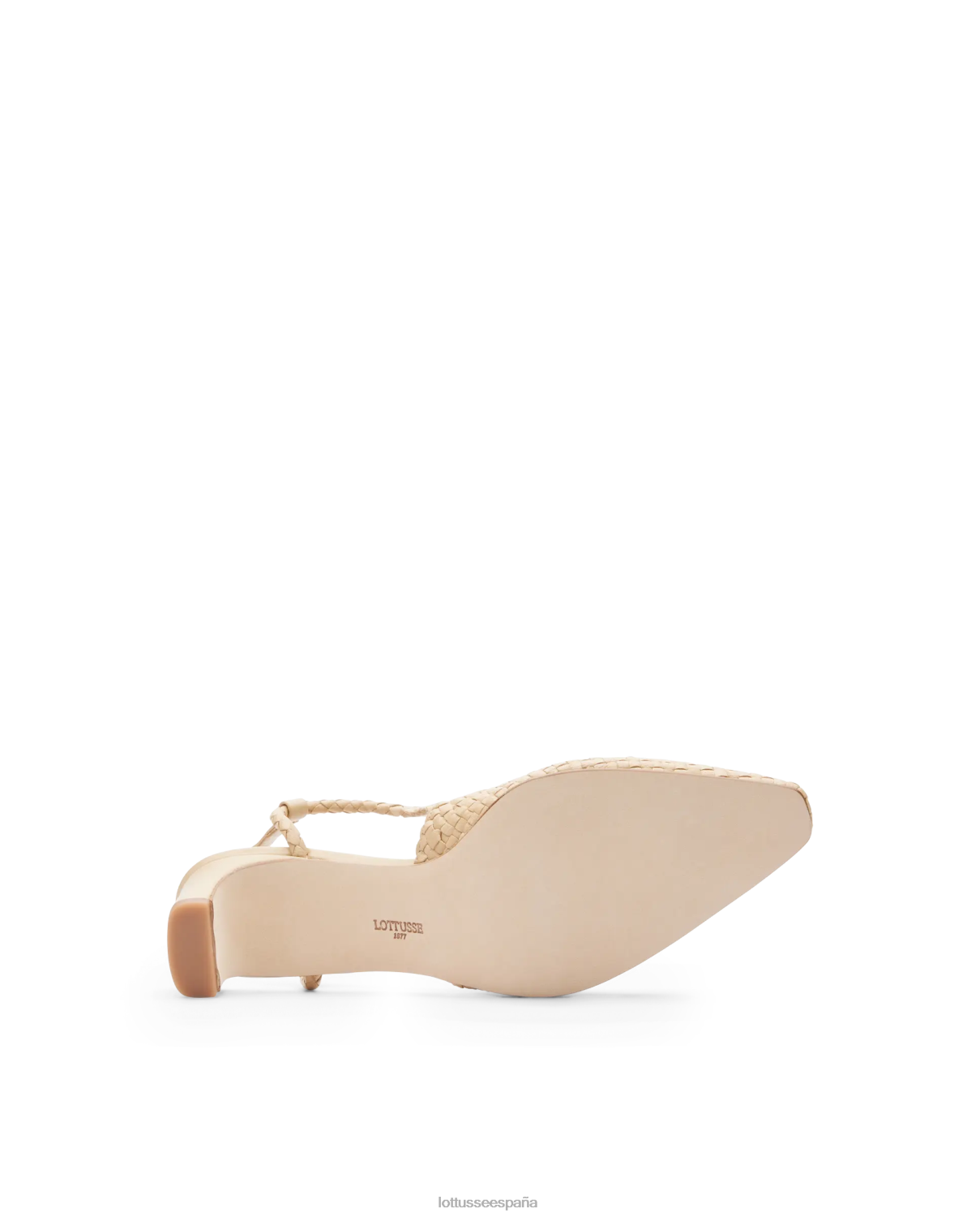 Lottusse zapatos de tacón de piel de cordero de verano beige mujer calzado V40NX311