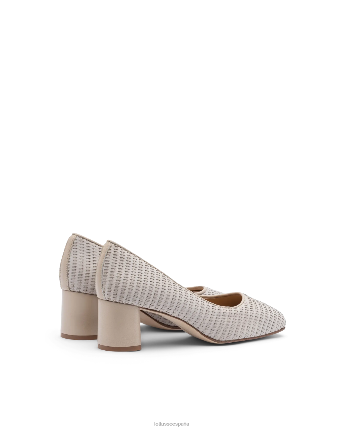 Lottusse zapatos de tacón nicole de malla de becerro blanquecino mujer calzado V40NX286